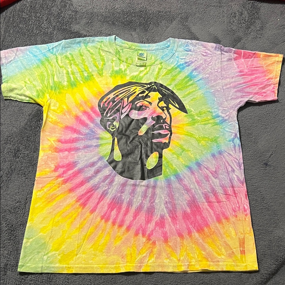 Youth size large Tupac Shakur tie dye t-shirt 2Pac 90’s statement iconic